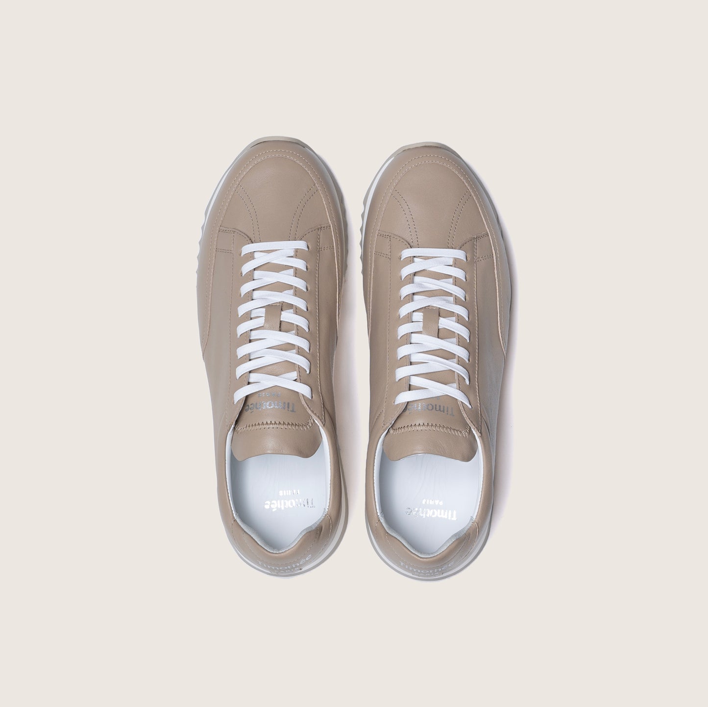 Timothée Paris CABOURG CLOUD Taupe Leather Sneakers