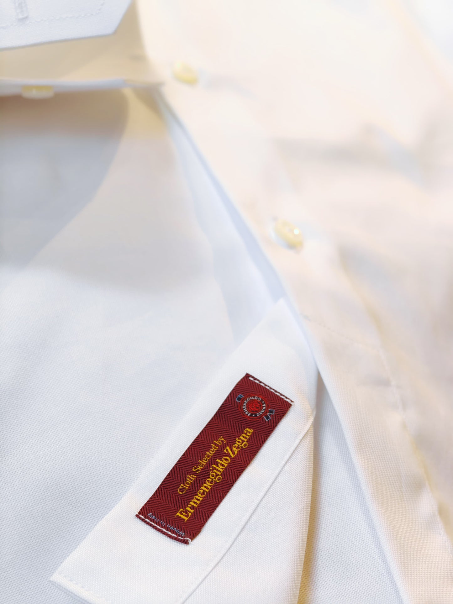 White Zegna Oxford Shirt