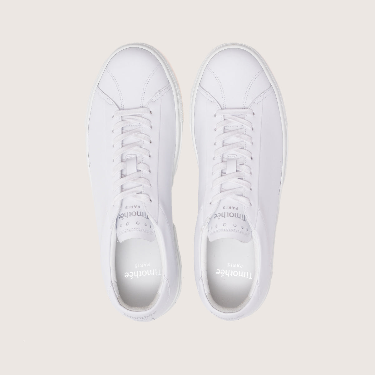 Timothée Paris ATLANTIQUE Premium White Leather Sneakers