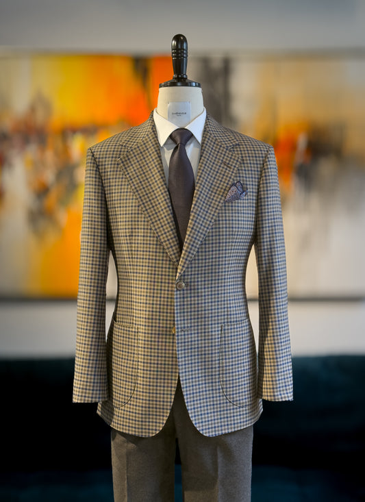Carnet Brown and Blue Checks Suit