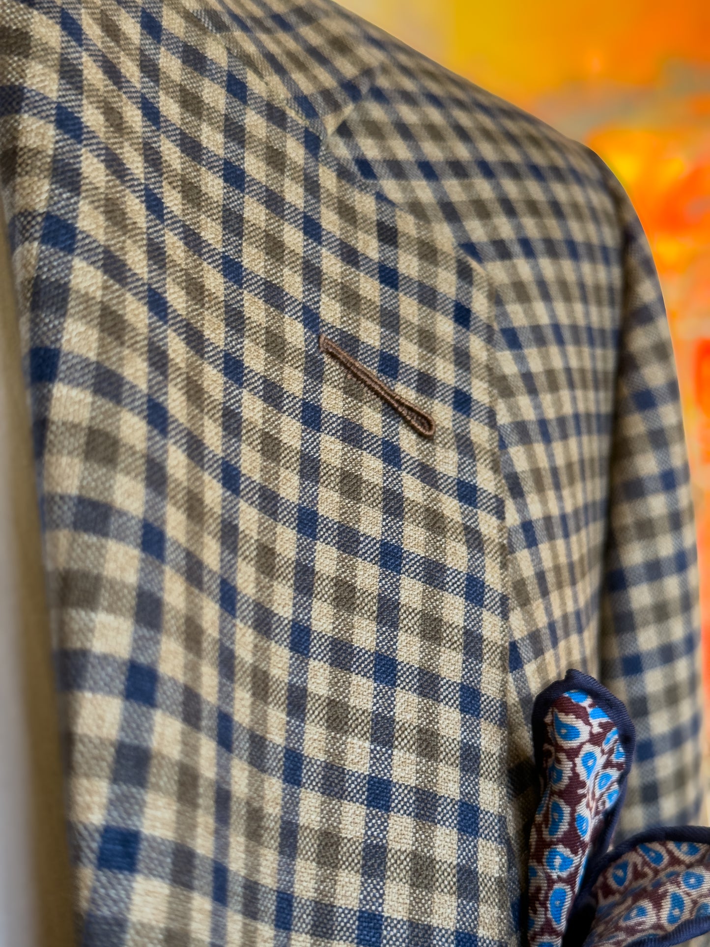 Carnet Brown and Blue Checks Suit