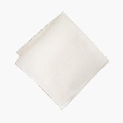 Linen White Pocket Square