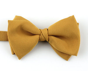 Mustard Stripe Bow Tie