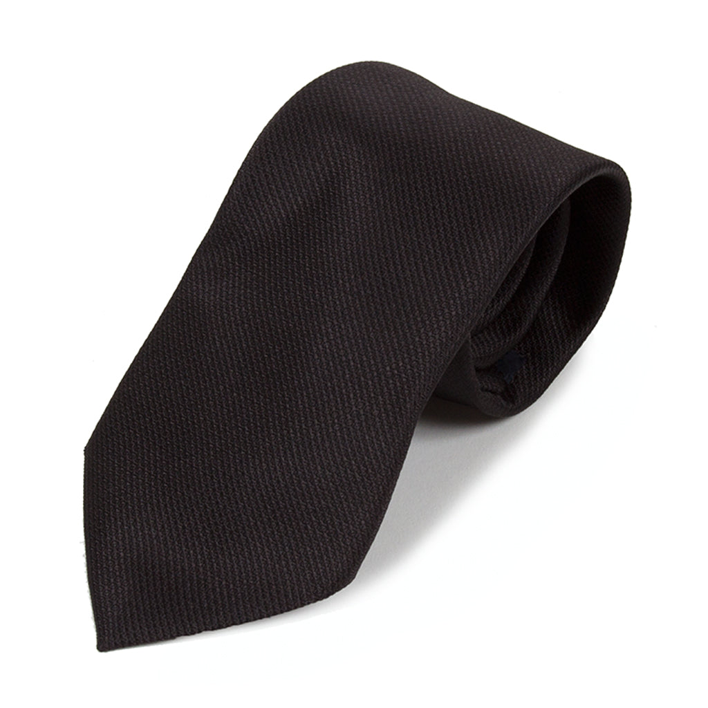 Black Texture Silk Tie