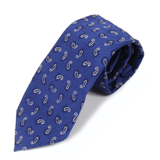 Blue Small Paisley Italian Silk Tie