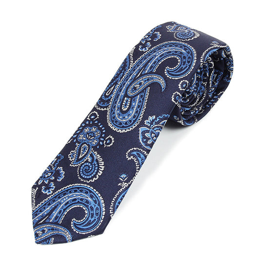Blue Paisley Italian Silk Tie